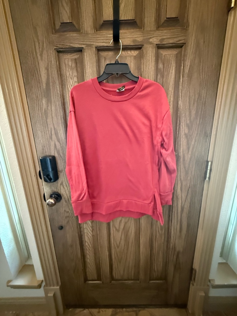 New Balance Rose Red Crewneck Sweatshirt Athletic Pullover Size Medium